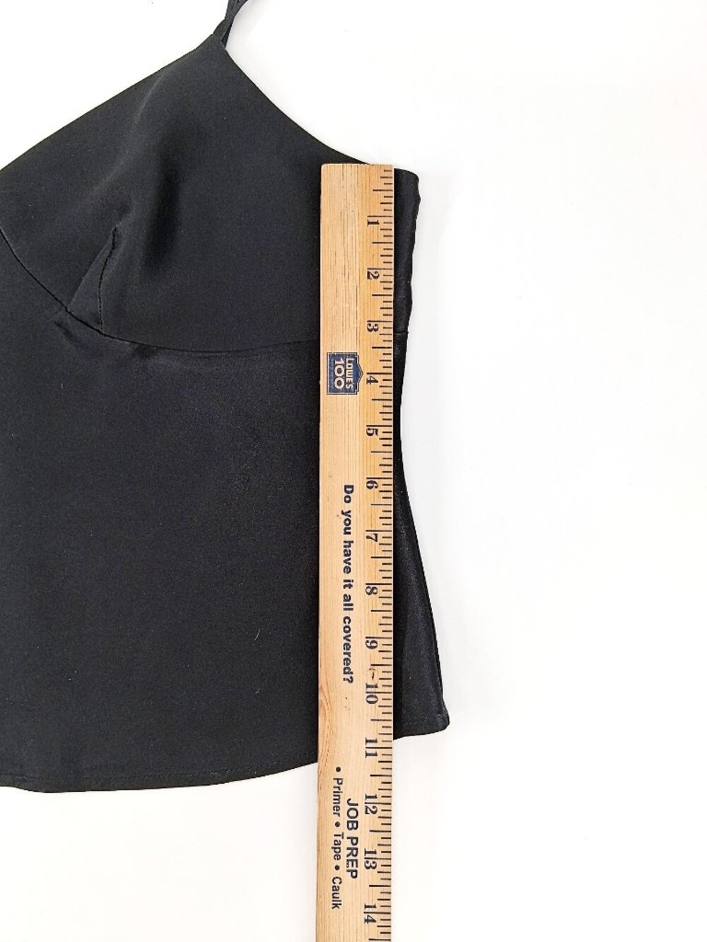 100% Silk Satin Black Camisole V Neck Adjustable Spaghetti Strap Tank Top - Picture 8 of 9